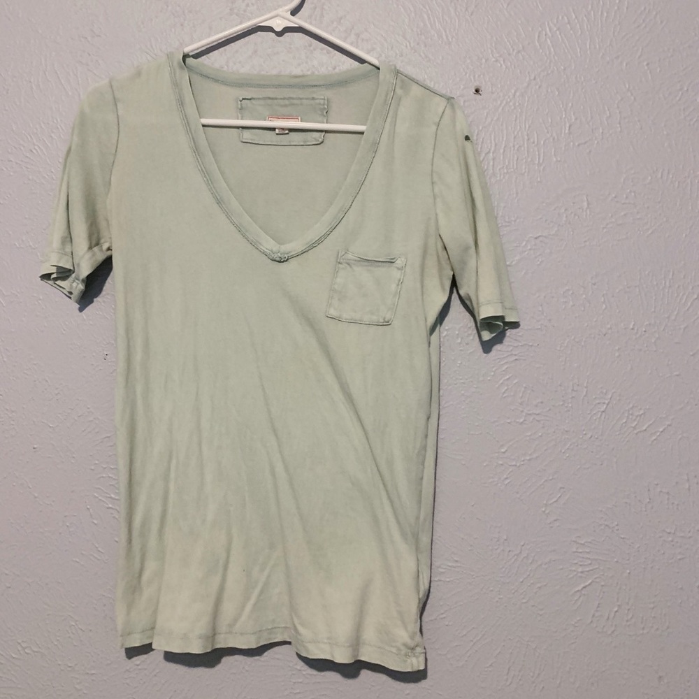 Gap mint v neck tee shirt